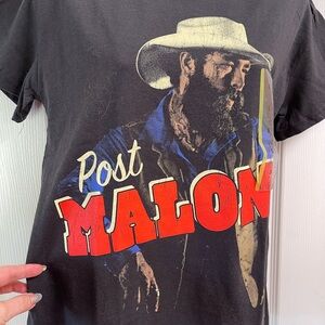 Post Malone Black Graphic Tee with Bold Design